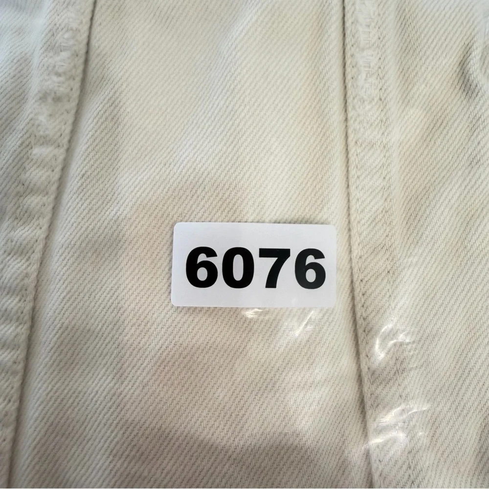 Free People We The free Off-White Opal Swing Denim Jacket Size XS 36076 - Picture 15 of 15